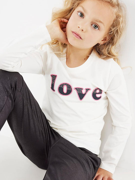 Παιδική Μακρυμάνικη Μπλούζα Mexx 2149 Love White 0272000109002146