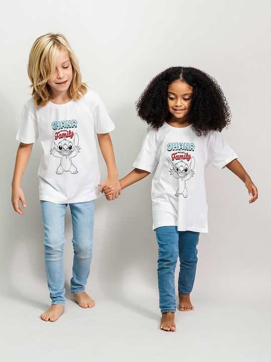Παιδική Μπλούζα T-shirt Lilo + Stich Λευκό 2900001226