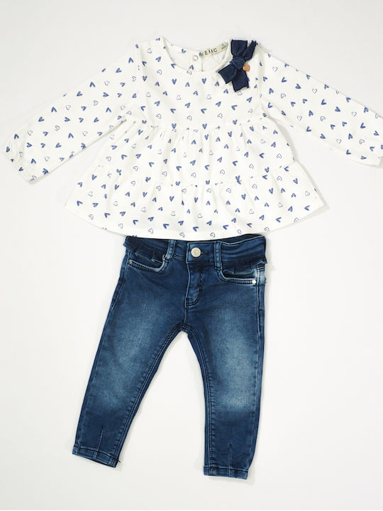 EMC Kinderbluse Langarm Weiß