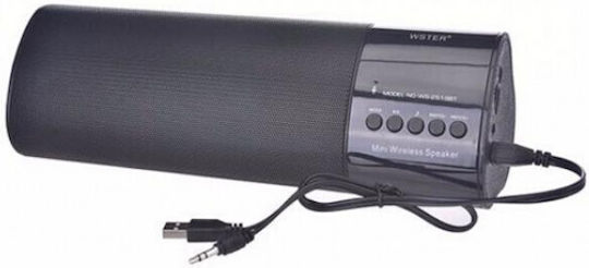 WSTER WS-2519BT Ηχείο Bluetooth 3W με Ραδιόφωνο και Διάρκεια Μπαταρίας έως 5 ώρες Black