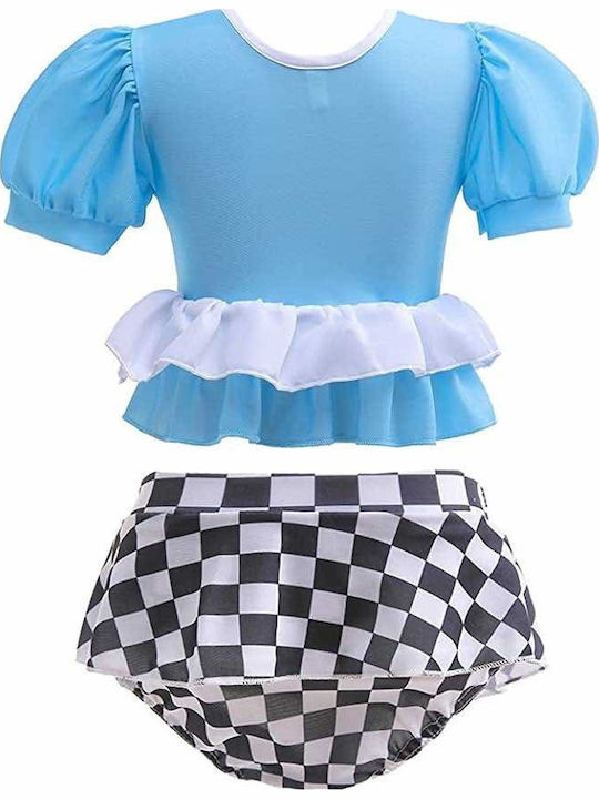 Πριγκίπισσα Alice In Wonderland Παιδικό Μαγιό Γαλάζιο