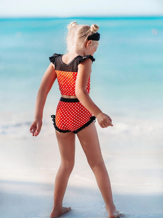 Disney Minnie Παιδικό Μαγιό Κόκκινο