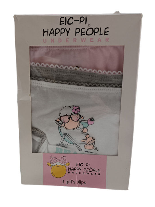 Happy People Set of Kids' Briefs Pink 3pcs