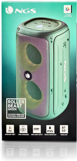 NGS Roller Beast Ηχείο Bluetooth 16W με Ραδιόφωνο και Διάρκεια Μπαταρίας έως 7 ώρες Πράσινο