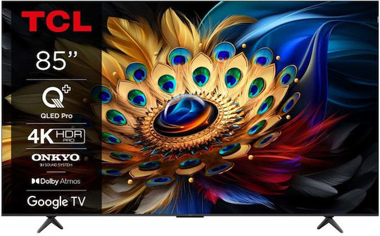TCL Smart Τηλεόραση 85" 4K UHD QLED C655 HDR (2024) 85C655