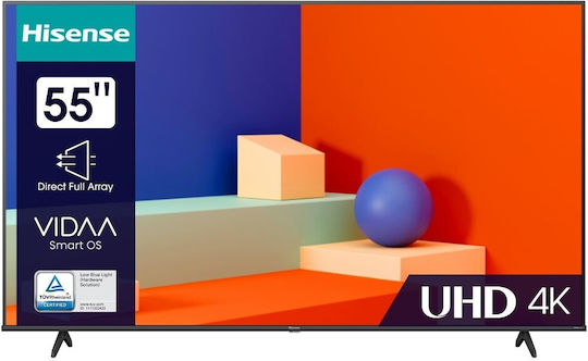 Hisense Smart Τηλεόραση 55" 4K UHD LED A6K HDR (2023) 55A6K