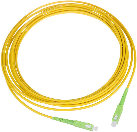 Maclean Energy Optisches Faserkabel SC/APC-SC/APC 1m Gelb