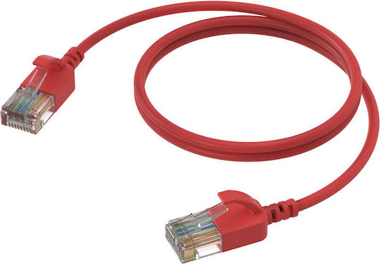 Procab U/UTP Cat.6 (Gigabit) Καλώδιο Δικτύου Ethernet 0.5m Κόκκινο