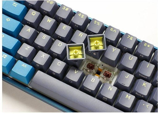 Ducky One 3 SF DayBreak Gaming Μηχανικό Πληκτρολόγιο 65% με Cherry MX Clear διακόπτες και RGB φωτισμό (Αγγλικό US) Μπλε