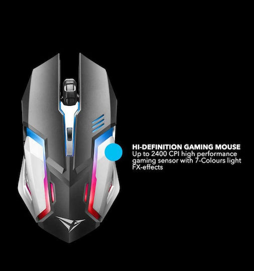 Alcatroz X-Craft XC3000 Σετ Gaming Πληκτρολόγιο με RGB φωτισμό & Ποντίκι (Αγγλικό US) Γκρι