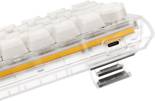 Ducky One 3 Aura Mini Gaming Mechanical Keyboard 60% with Gateron Baby Kangaroo switches and RGB lighting (English US) White