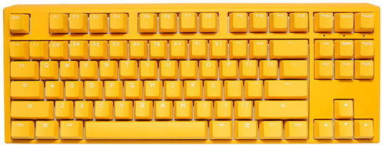 Ducky One 3 Gaming Keyboard Tenkeyless with Cherry MX Clear switches and RGB lighting (English US) Yellow