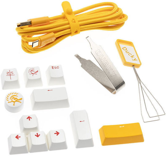 Ducky One 3 Gaming Μηχανικό Πληκτρολόγιο με Cherry MX Black διακόπτες και RGB φωτισμό (Αγγλικό US) Κίτρινο
