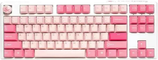 Ducky Wired One 3 Gossamer Gaming Μηχανικό Πληκτρολόγιο Tenkeyless με Cherry MX Red διακόπτες και Φωτιζόμενα πλήκτρα (Αγγλικό US) Λευκό