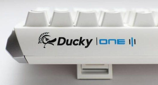 Ducky One 3 Gaming Mechanische Tastatur mit Cherry MX Geräuschlos Rot Schaltern und RGB-Beleuchtung (Englisch US) Pure White
