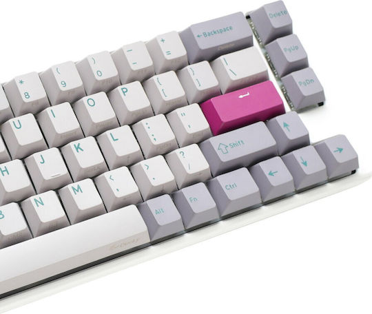 Ducky Wired One 3 Mist Sf Gaming Μηχανικό Πληκτρολόγιο 65% με Cherry MX Speed Silver διακόπτες και RGB φωτισμό (Αγγλικό US) Λευκό
