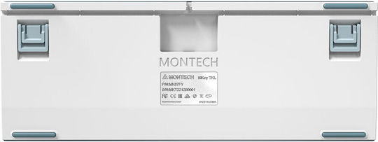 Montech MK87FR Gaming Mechanisches Tastatur Tenkeyless mit Gateron G-Pro Rot Schaltern und RGB Beleuchtung Englisch US Blau