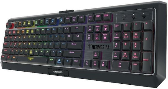 Gamdias Hermes P3 Gaming Tastatură cu Gamdias comutatoare și iluminare RGB (Engleză US)