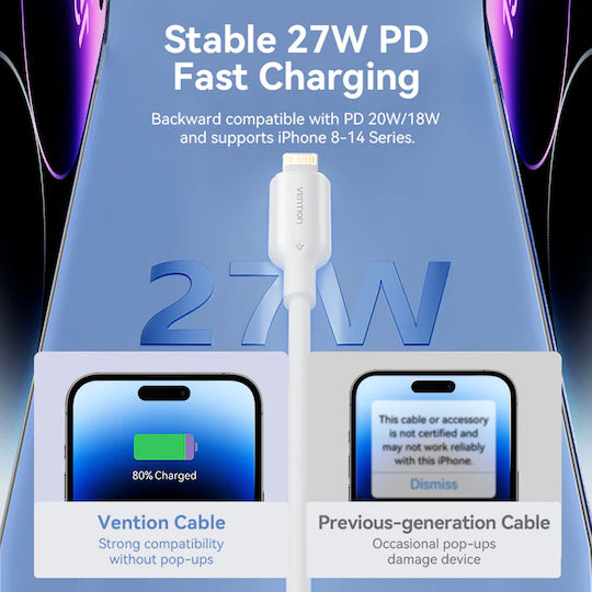 Vention Cablu USB-A La Lightning Roz 2m LAKPH