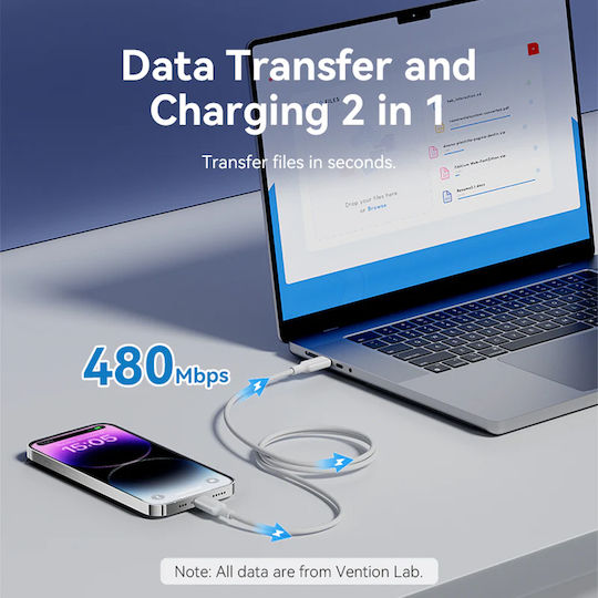 Vention USB-A to Lightning Cable Μπλε 1m LAKSF