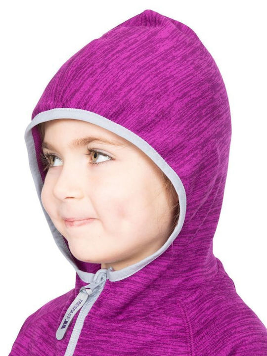 Kinder-Strickjacke Fleece Goodness Lila Orchidee Meliert Trespass