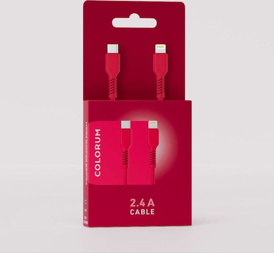Colorum USB-C to Lightning Cable 27W Ροζ 1.8m CK12-CL-02