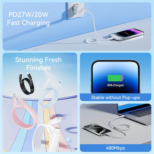 Vention USB-A to Lightning Cable 27W Λευκό 2m LAKWH
