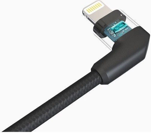 DJI Angle (90°) / Braided USB-A to Lightning Cable Black 0.35m (P-GM-115)