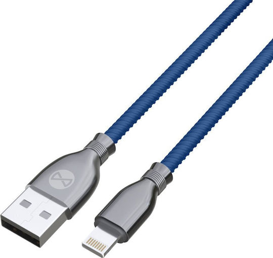 Forever Braided USB to Lightning Cable Μπλε 1m (GSM097155)
