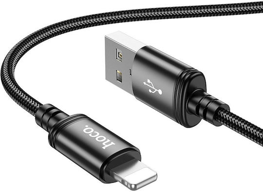 Hoco Usb A Редовна USB-A към Lightning кабел 18W Черен 2м