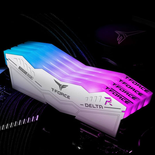 TeamGroup Delta RGB 32GB DDR5 RAM with 2 Modules (2x16GB) and 6400 Speed for Desktop