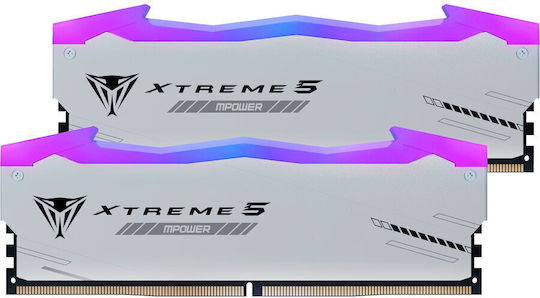 Patriot Viper RGB Extreme 5 48GB DDR5 RAM with 2 Modules (2x24GB) and 8000 Speed for Desktop