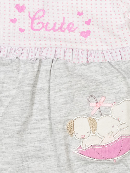 Ellepi Short-Sleeved Baby Bodysuit Bg3780-g for Girls