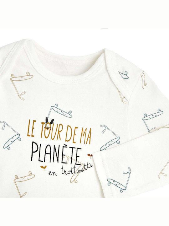 Petit Beguin Baby Bodysuit Ecru Boy