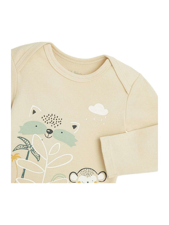 Petit Beguin Baby Bodysuits Set 2pcs Jungle Blue Dark Boy