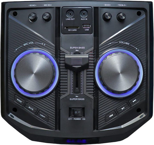Blaupunkt Ηχείο Karaoke με Ασύρματα Μικρόφωνα και Εφέ Φωτισμού PS11DB Μαύρο