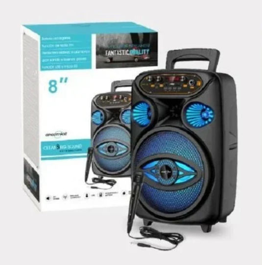 Boxă Karaoke cu Microfon cu Fir și Efecte de Iluminare Greatnice GTS-1700 Negru