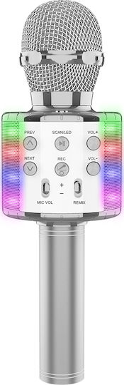WSTER Μικρόφωνο Karaoke Ασύρματο WS-858 WS-858 Ασημί