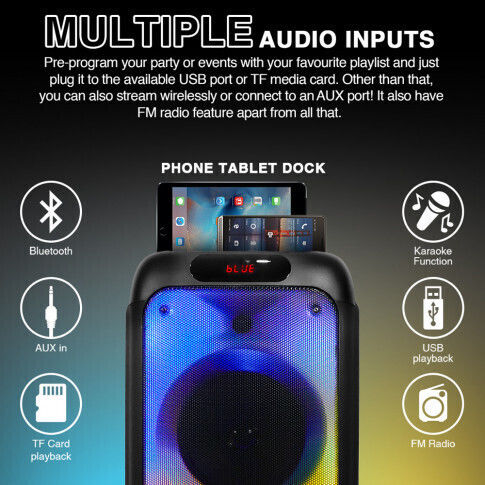 Sonic Ηχείο Audiox Pro 800 AX-PRO800-HD Μαύρο