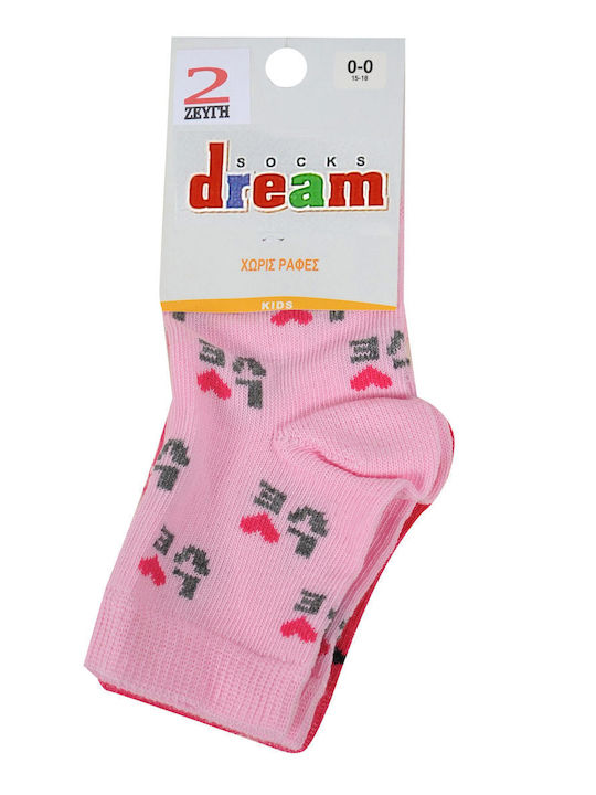 Dream Șosete pentru Copii Înălțime până la genunchi Pink 2 Perechi