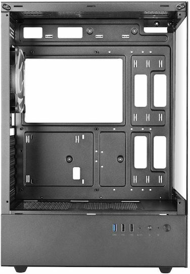 Mars Gaming MCXO Gaming Midi Tower Κουτί Υπολογιστή με Πλαϊνό Παράθυρο Μαύρο