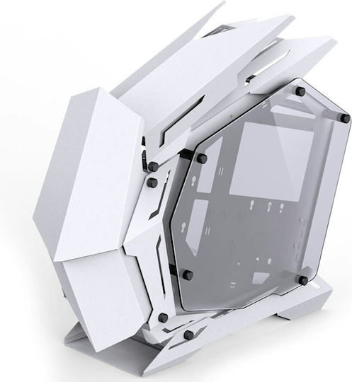 Jonsbo MOD3 Gaming Mini Tower Κουτί Υπολογιστή με Πλαϊνό Παράθυρο και RGB Φωτισμό Λευκό