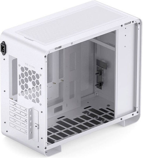 Jonsbo U4 Mini Gaming Mini Tower Κουτί Υπολογιστή με Πλαϊνό Παράθυρο Λευκό