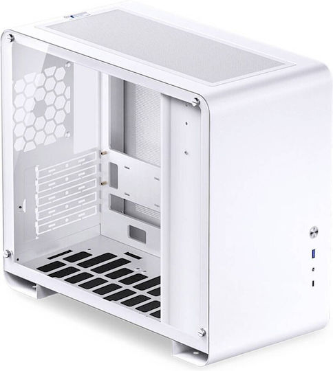 Jonsbo U4 Mini Gaming Mini Tower Κουτί Υπολογιστή με Πλαϊνό Παράθυρο Λευκό