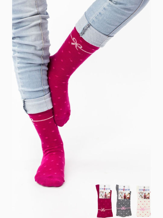 Design Letters Kids' Socks Knee-High Burgundy 3 Pairs