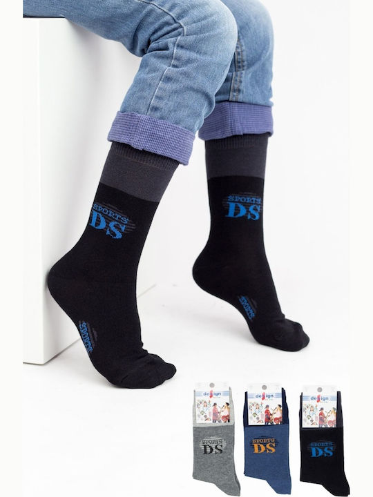 Design Letters Kids' Socks Knee-High Black 3 Pairs
