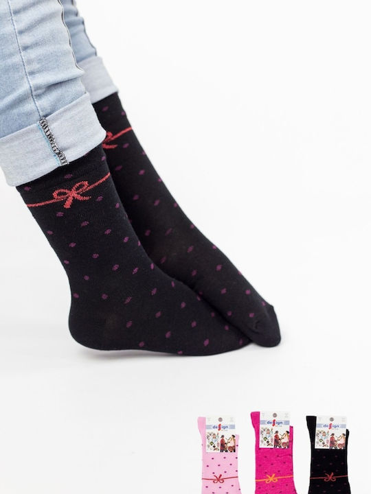 Design Letters Kids' Socks Knee-High Black 3 Pairs