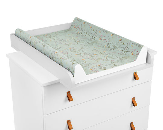 Kikka Boo Harte Wickelauflage mit Abdeckung Secret Garden aus Kunststoff Green 50x80cm