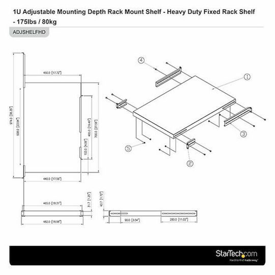 StarTech Regal ADJSHELFHD 1Stück