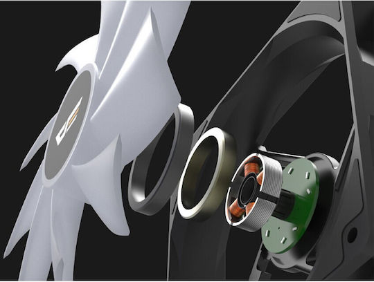 Darkflash Ventilator Pentru Carcasă CL12 120mm (1200rpm / 52.46cfm) Cu Iluminare RGB Și Conexiune Molex Cu 4 Pini Roz